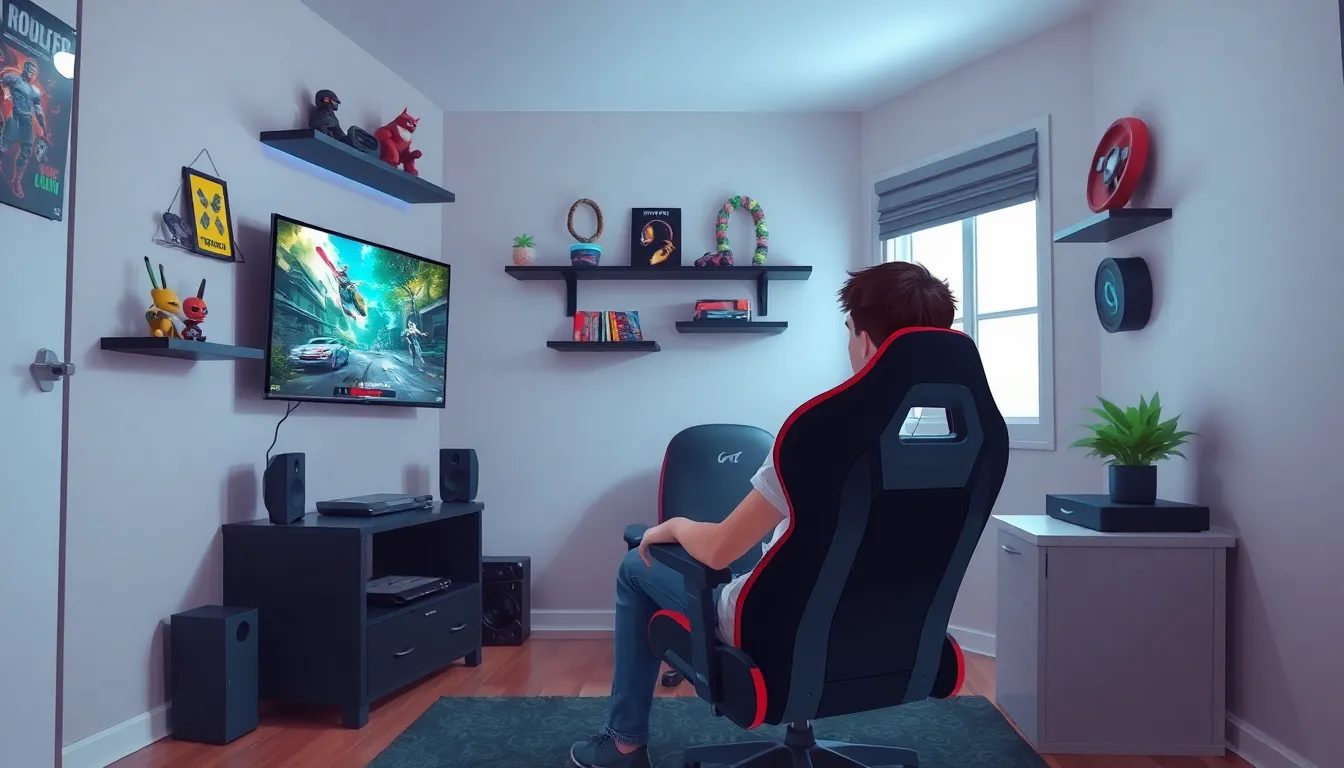small living room gaming setup
