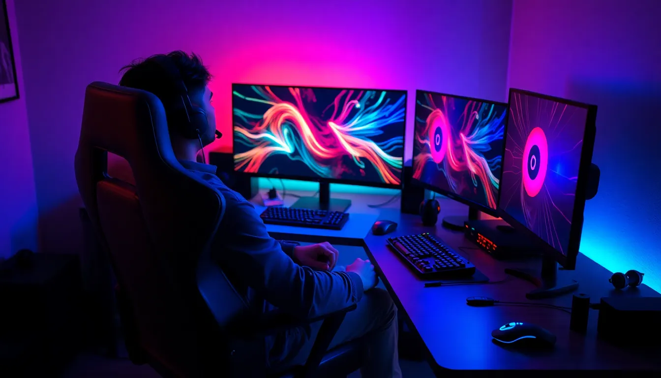 gaming setup stuff