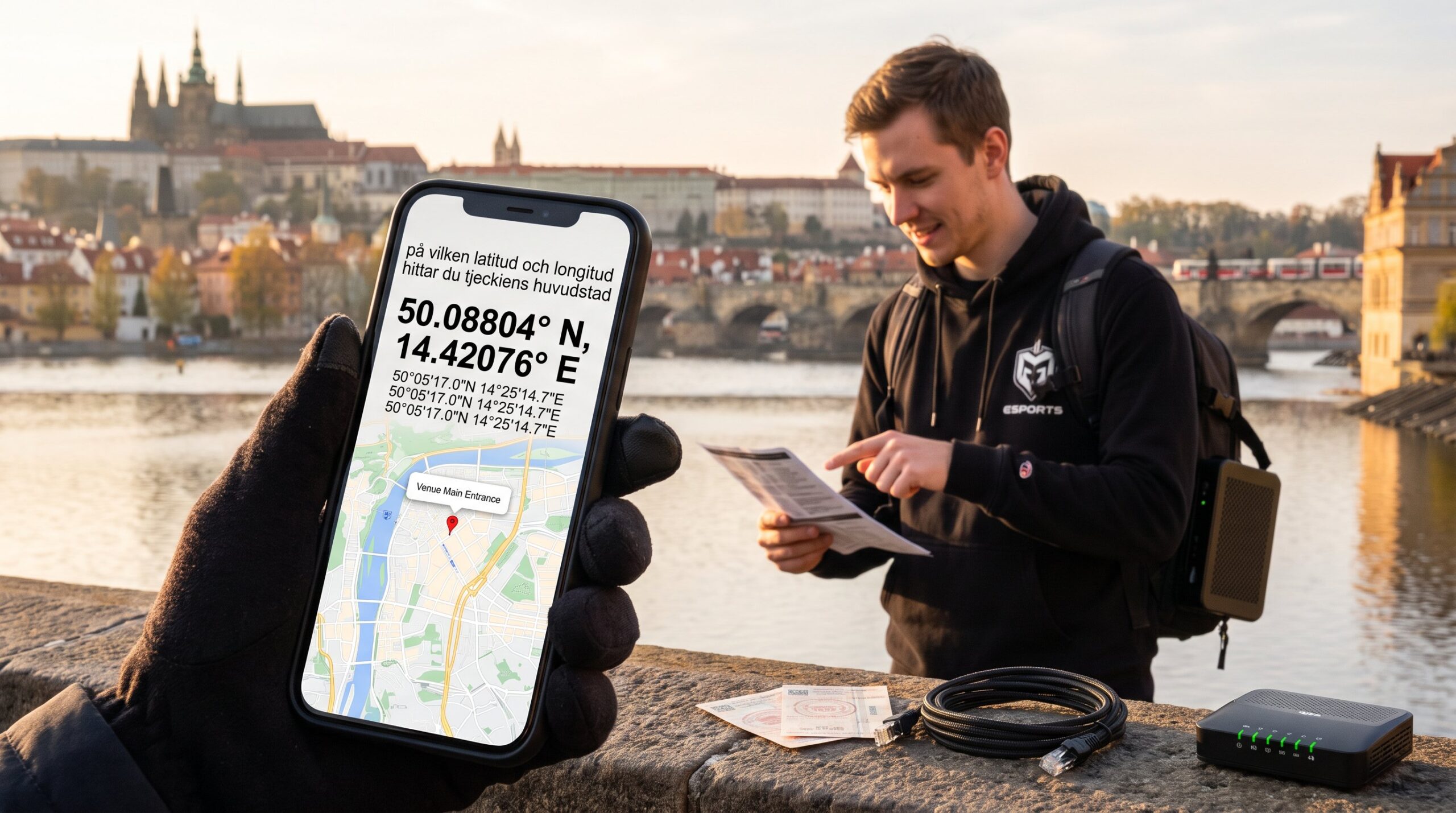 p&aring; vilken latitud och longitud hittar du tjeckiens huvudstad
