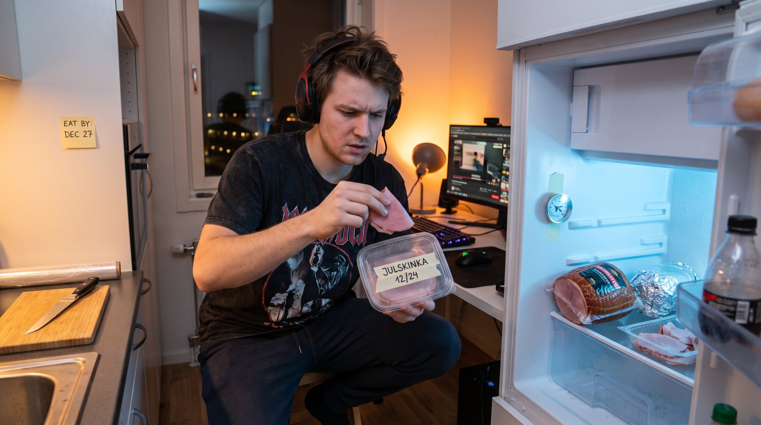 hur l&auml;nge h&aring;ller julskinka i kylsk&aring;p